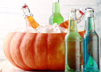 A guide to turn the pumpkin into a drink cooler for spooky Halloween Party